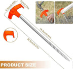 10 Tent Pegs, Screw-in Tent Pegs, Aluminum Camping Pegs Tent Accessories Tent Peg for Outdoor Camping Picnic Hiking Fishing