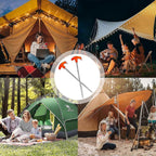 10 Tent Pegs, Screw-in Tent Pegs, Aluminum Camping Pegs Tent Accessories Tent Peg for Outdoor Camping Picnic Hiking Fishing