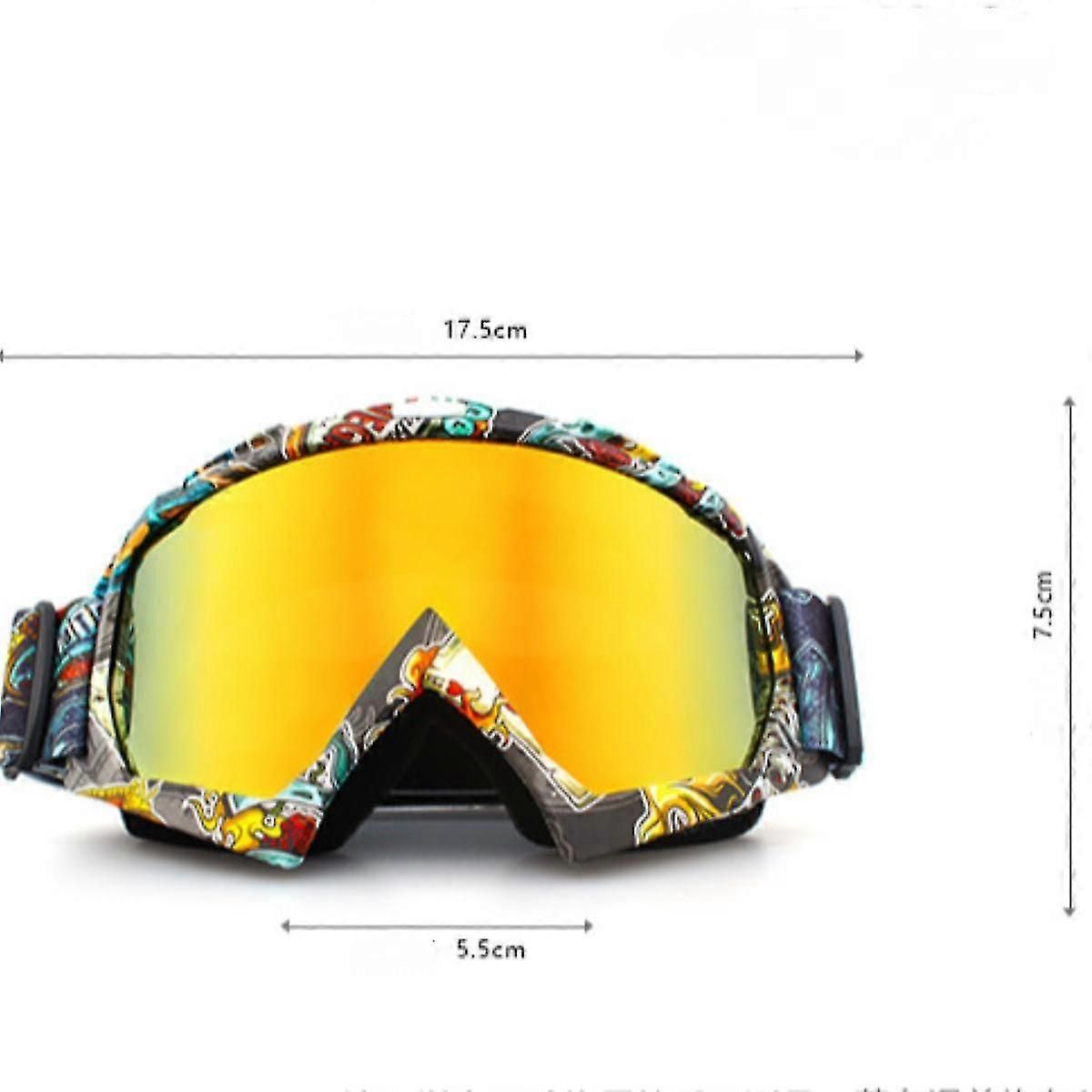 Motorcycle Dirt Bike Goggles, Motocross ATV Riding Goggles with Anti-Fog Lens