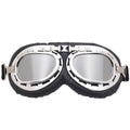 Motorcycle Motocross Goggles, Dirt Bike Riding Eyewear - Silver