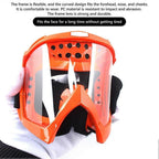 Motorcycle Motocross Goggles, Red Dirt Bike ATV MTB Riding Protective Eyewear - Transparent