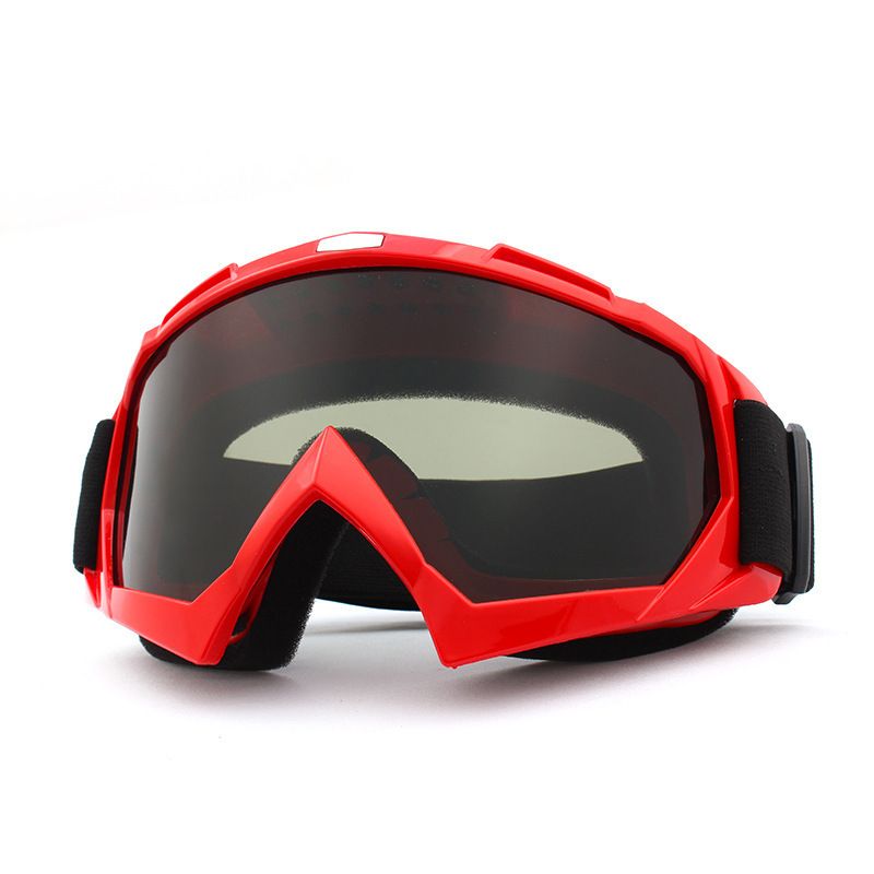 Motorcycle Motocross Goggles, Red Dirt Bike ATV MTB Riding Protective Eyewear - Gray
