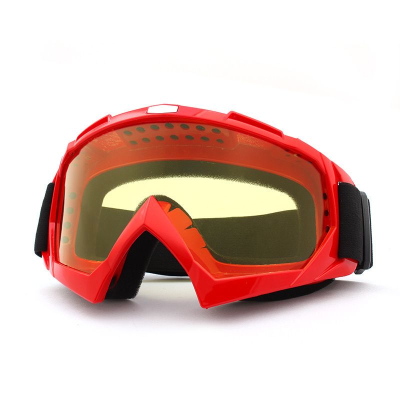 Motorcycle Motocross Goggles, Red Dirt Bike ATV MTB Riding Protective Eyewear - Yellow