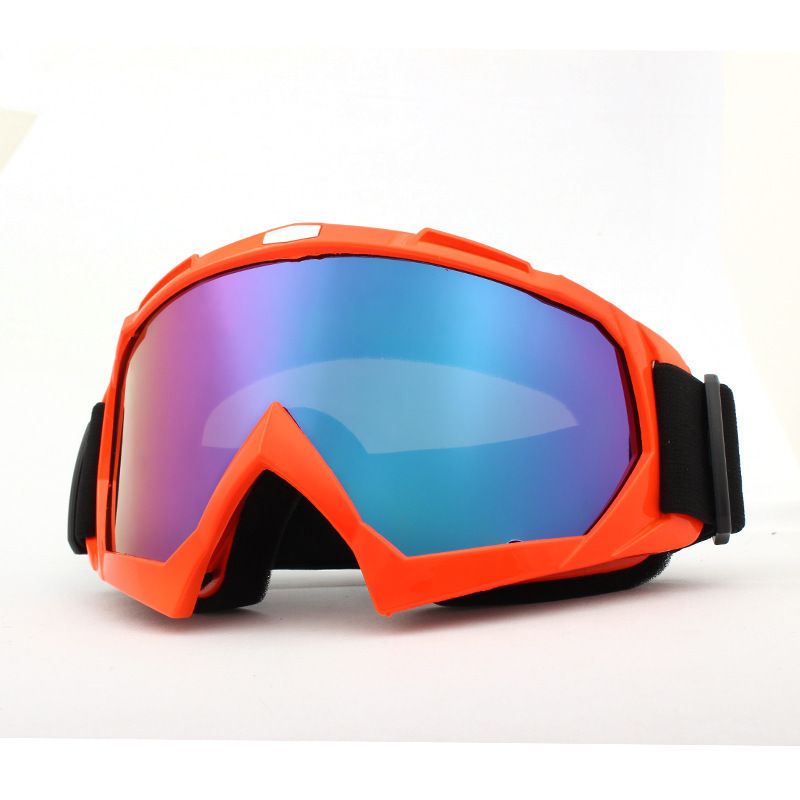 Motorcycle Motocross Goggles, Red Dirt Bike ATV MTB Riding Protective Eyewear - Colorful