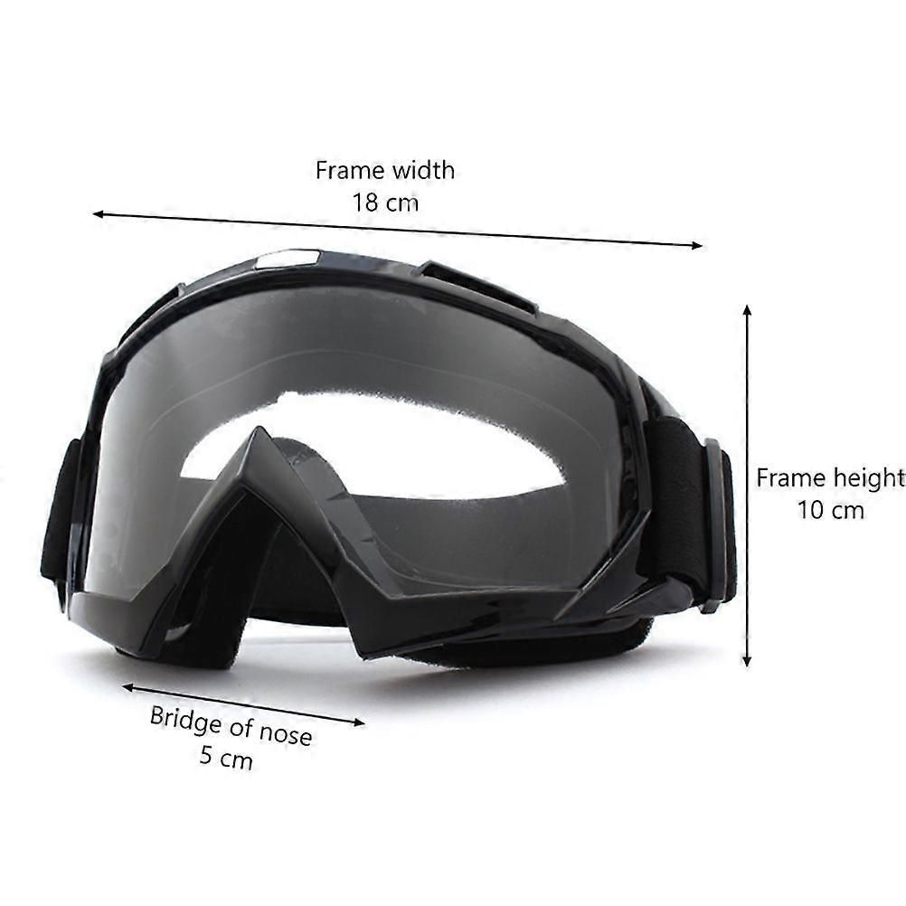 Motorcycle Motocross Goggles, Red Dirt Bike ATV MTB Riding Protective Eyewear - Colorful