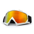 Motorcycle Motocross Goggles, White Dirt Bike ATV MTB Riding Protective Eyewear - Orange