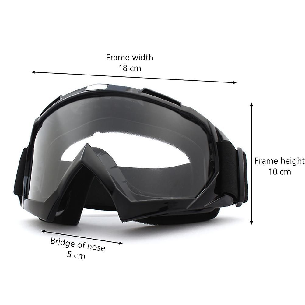 Motorcycle Motocross Goggles, White Dirt Bike ATV MTB Riding Protective Eyewear - Orange