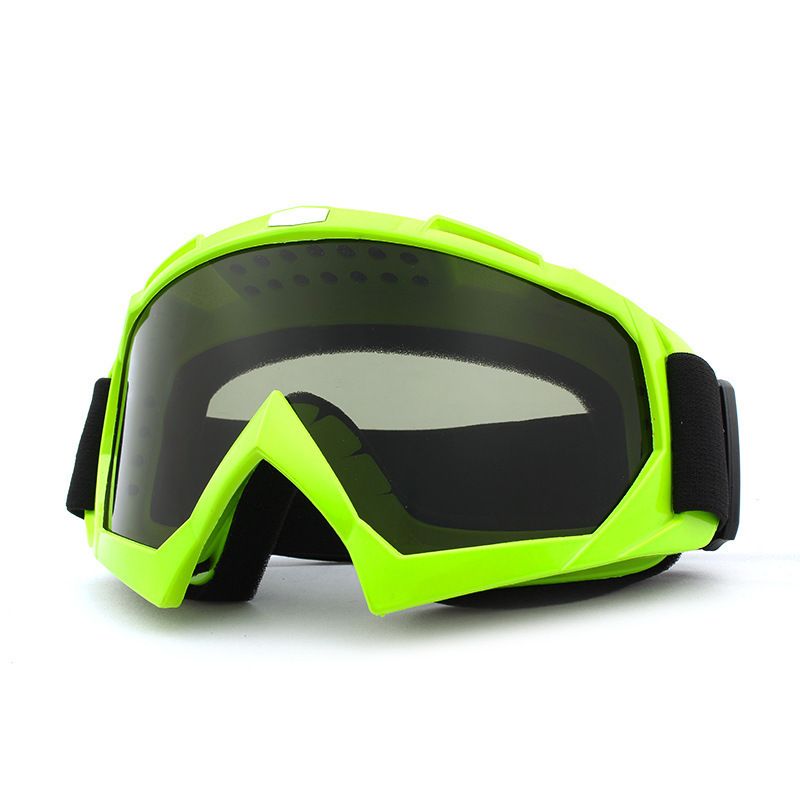 Motorcycle Motocross Goggles, Green Dirt Bike ATV MTB Riding Protective Eyewear - Gray