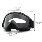 Motorcycle Motocross Goggles, Green Dirt Bike ATV MTB Riding Protective Eyewear - Gray