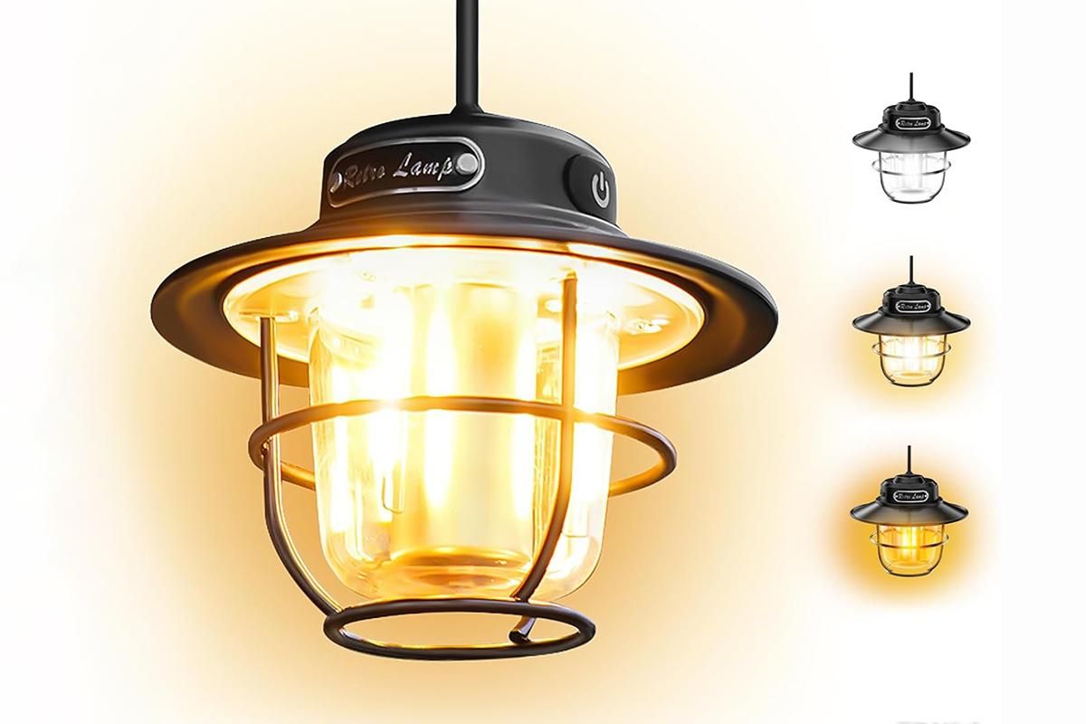 Portable Camping Light Waterproof LED Tent Lantern Rechargeable Outdoor Hanging Lamp