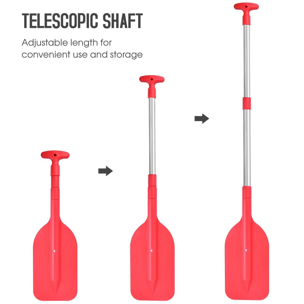 Collapsible Telescopic Mini Boat Paddle, Portable Adjustable Kayak Paddle Black