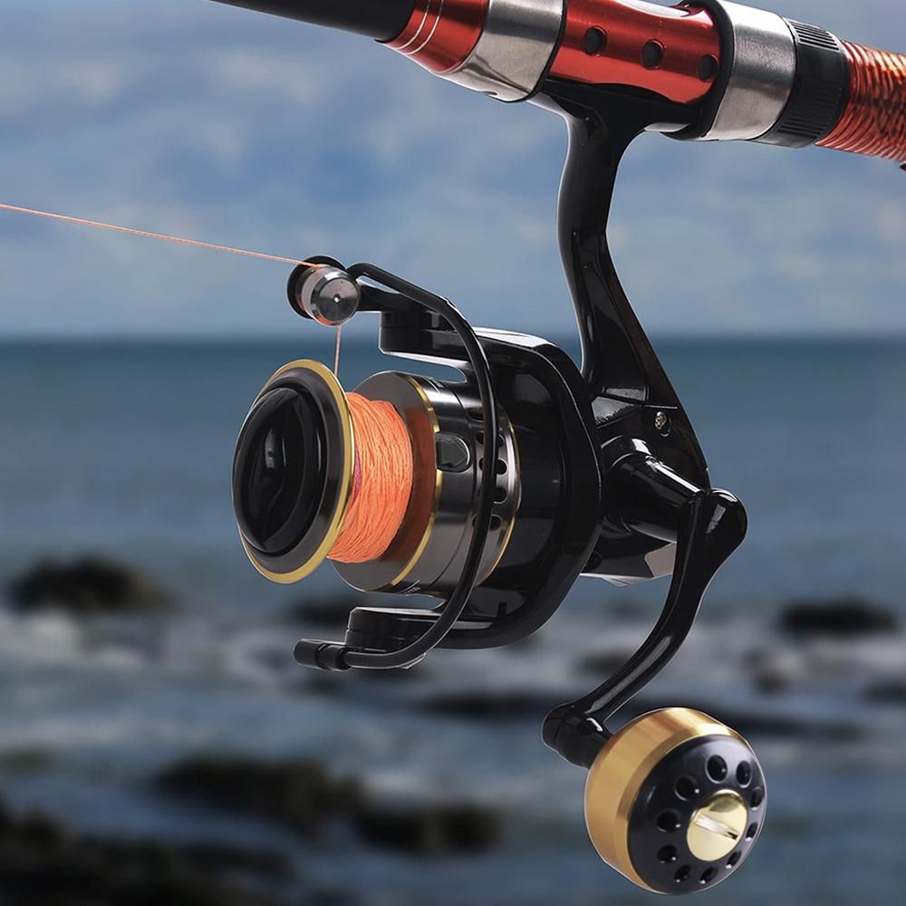 Spinning Fishing Reel HE Series 5000 6000 7000 Size 12 Ball Bearings 10kg Drag - HE7000