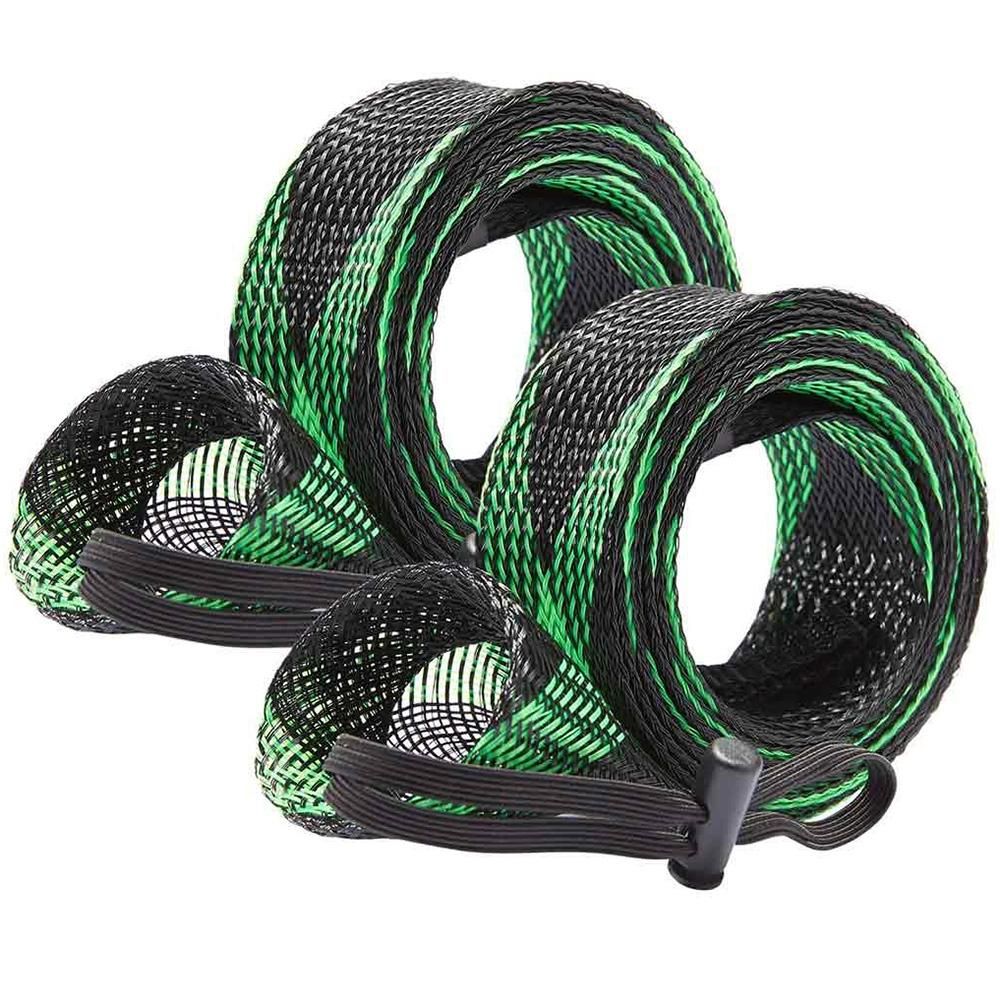 2Pcs Rod Sock Fishing Rod Sleeve Protector Pole Gloves Fishing Tools - Green