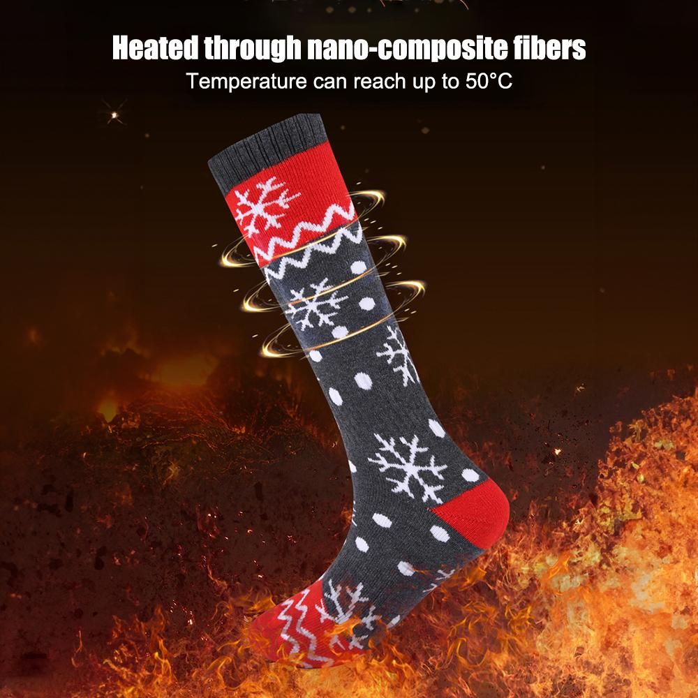 Heated Socks Rechargeable 5000mAh APP Remote Control Washable Winter (Blue)