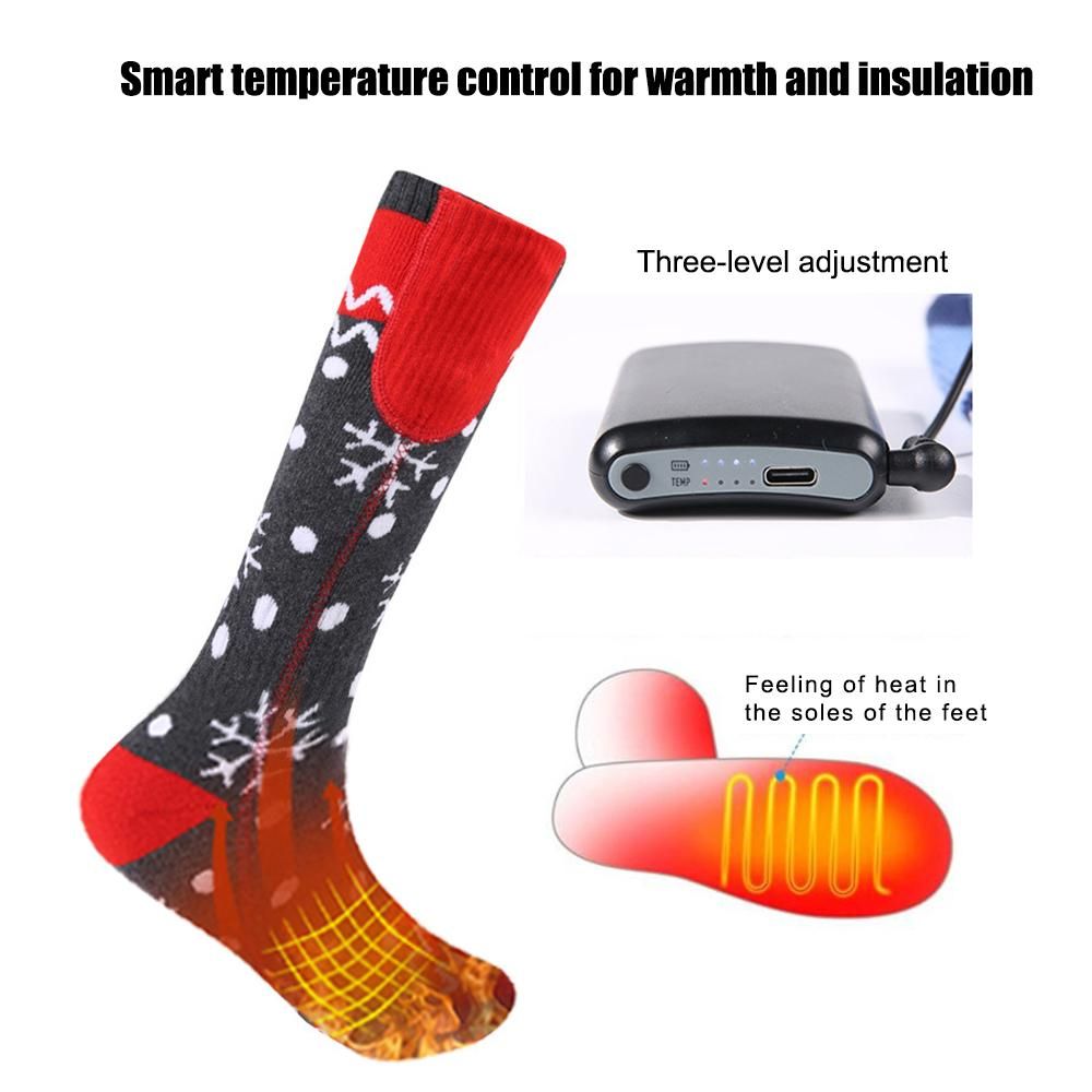 Heated Socks Rechargeable 5000mAh APP Remote Control Washable Winter (Blue)