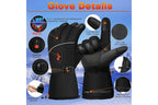Heating Gloves Electric Men Women Winter Touch Screen Battery Powered (Black)