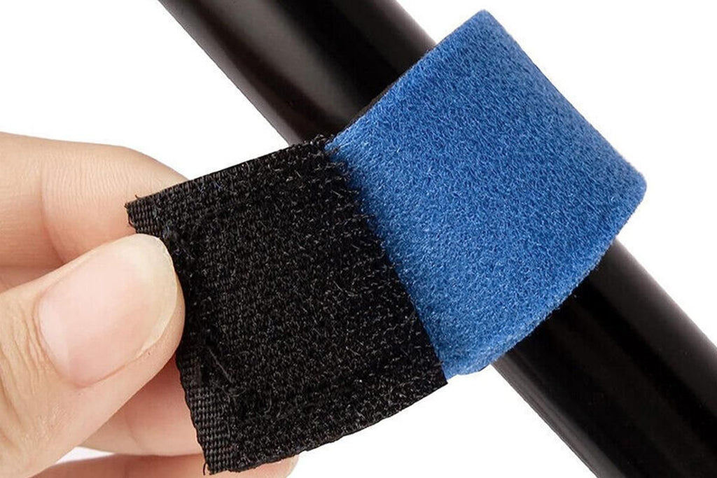10Pcs Fishing Rod Straps Fishing Rod Clips for Casting Spinning Fly Rods - Blue