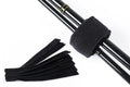 10Pcs Fishing Rod Straps Fishing Rod Clips for Casting Spinning Fly Rods - Black