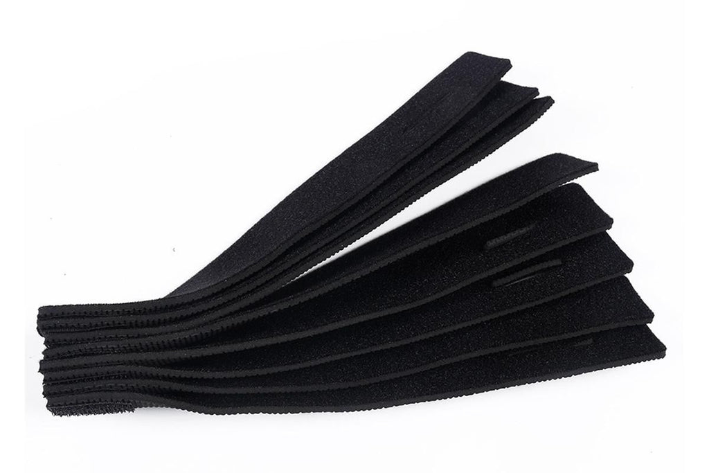 10Pcs Fishing Rod Straps Fishing Rod Clips for Casting Spinning Fly Rods - Black