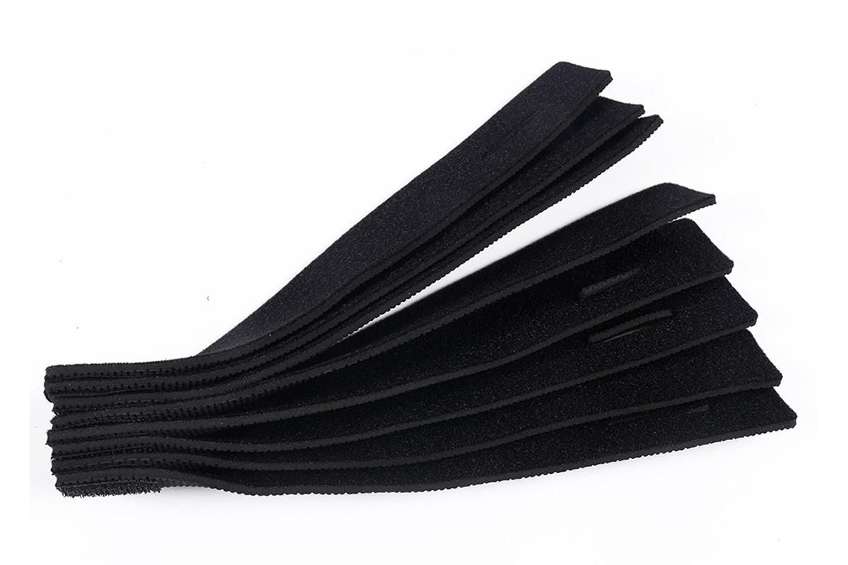 10Pcs Fishing Rod Straps Fishing Rod Clips for Casting Spinning Fly Rods - Black