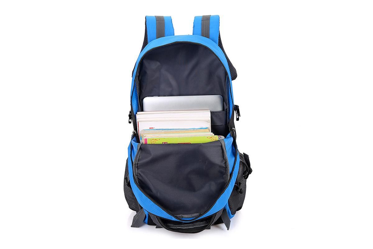 Water-resistant Hiking Backpack Travel Camping Nylon Outdoor Bag for Men and Women -Blue