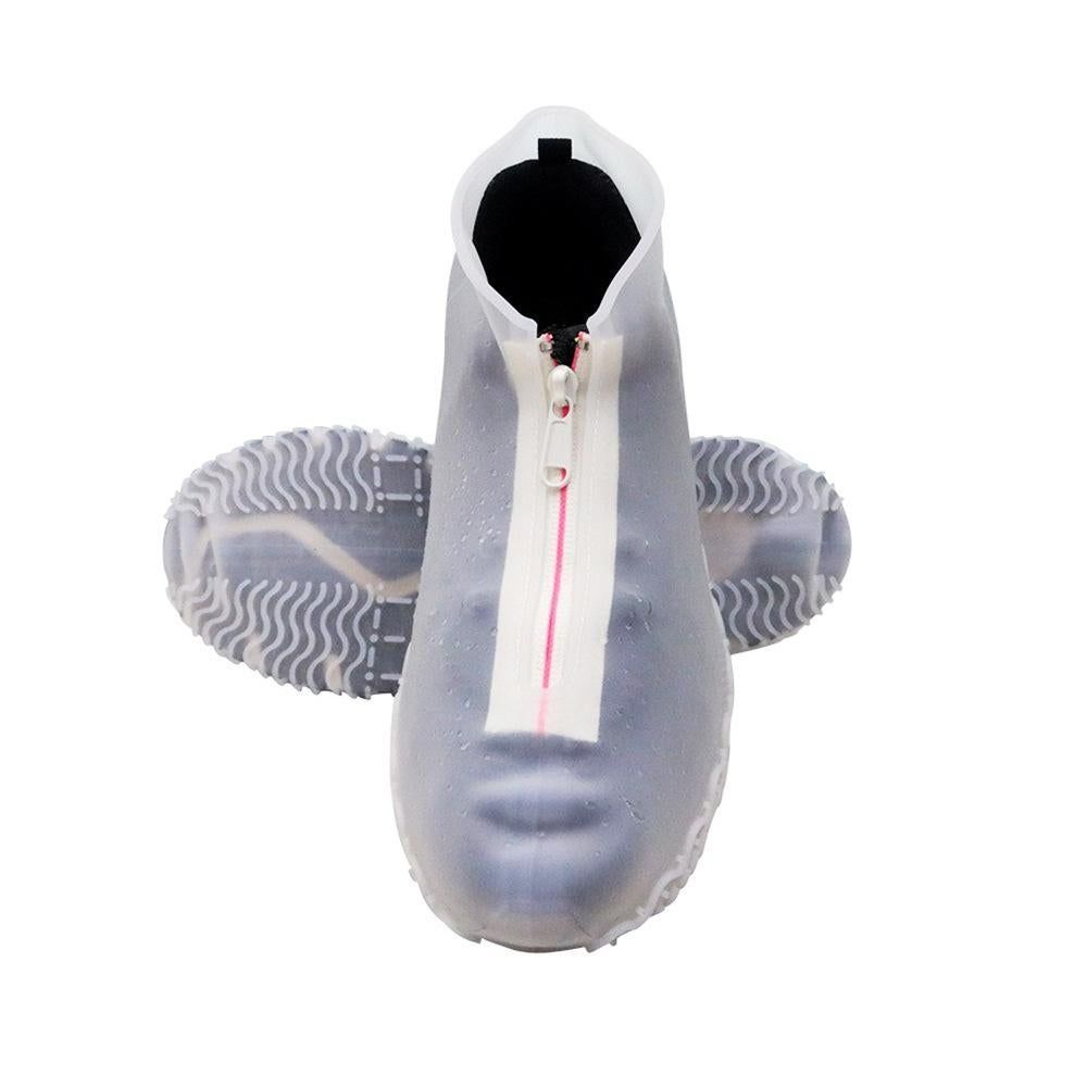 Waterproof Silicone Shoe Covers Reusable Overshoes - Transparent - S