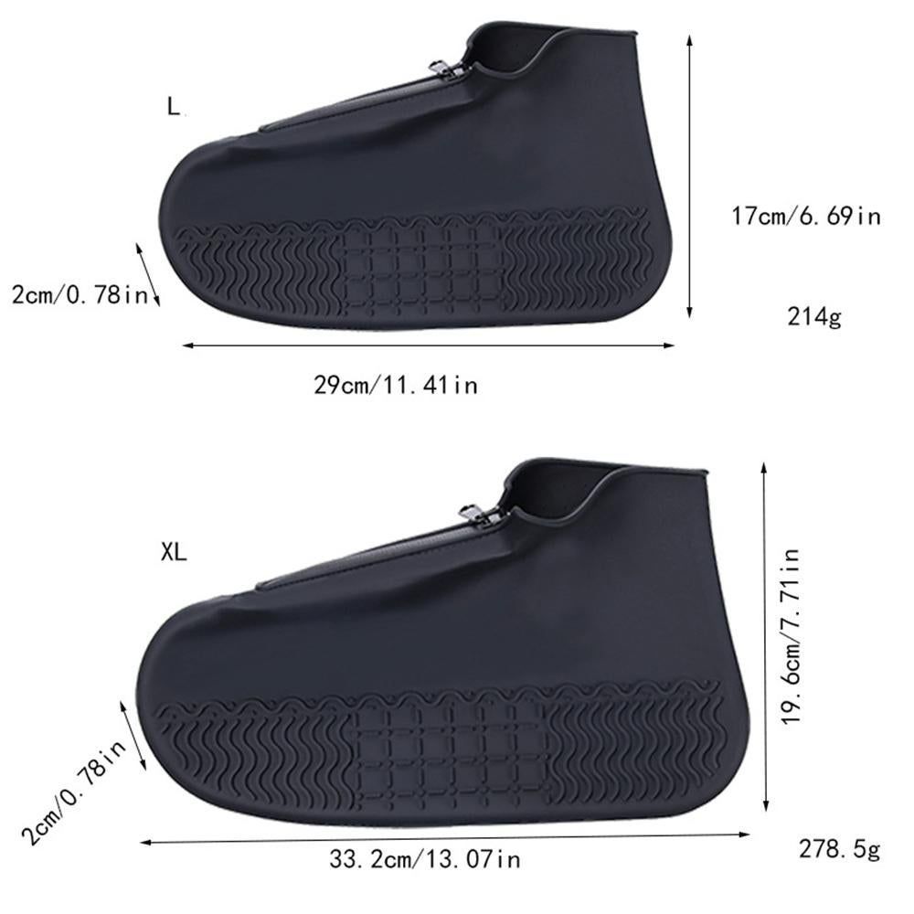 Waterproof Silicone Shoe Covers Reusable Overshoes - Transparent - S