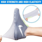 Waterproof Silicone Shoe Covers Reusable Overshoes - Light Gray - M