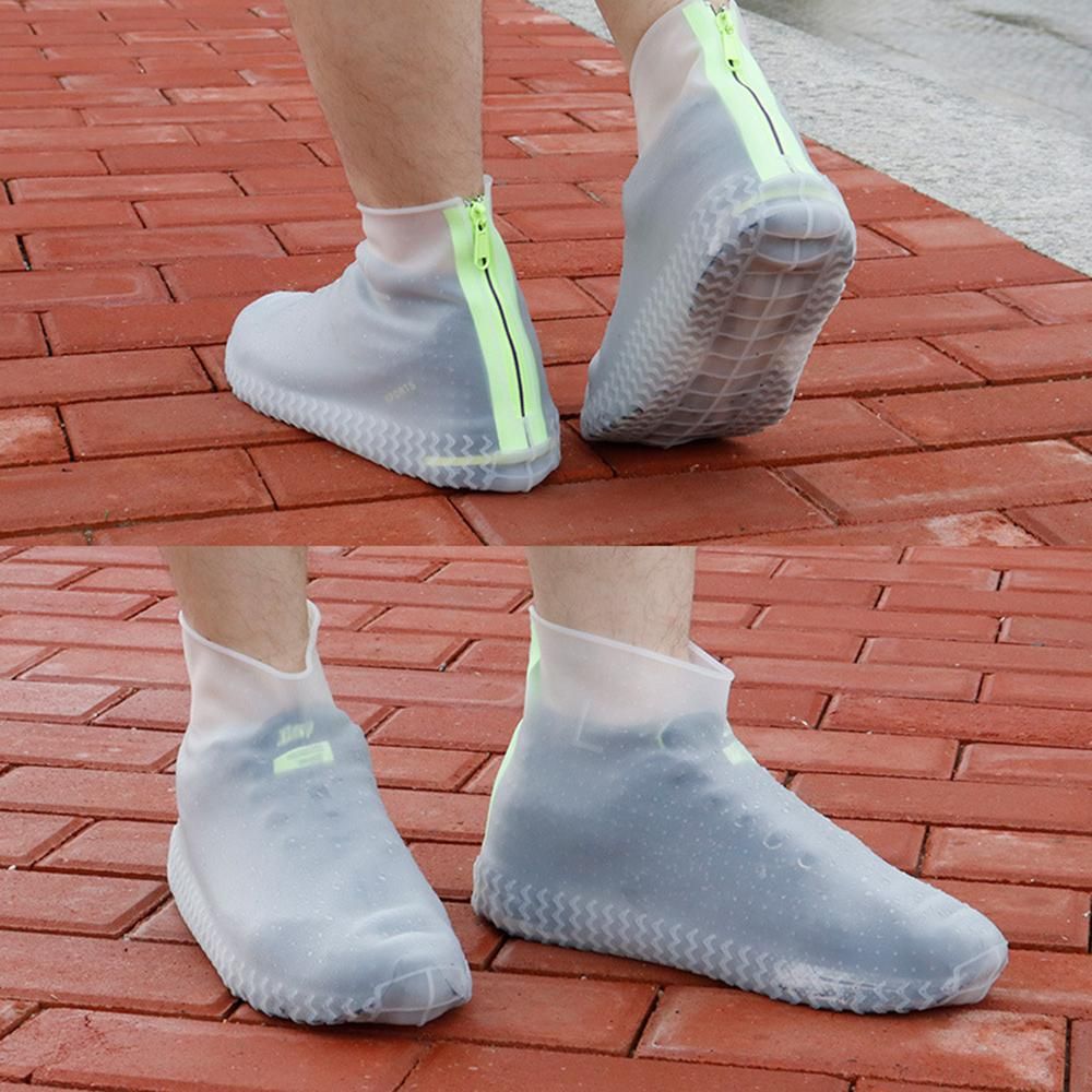 Waterproof Silicone Shoe Covers Reusable Overshoes - Blue - M