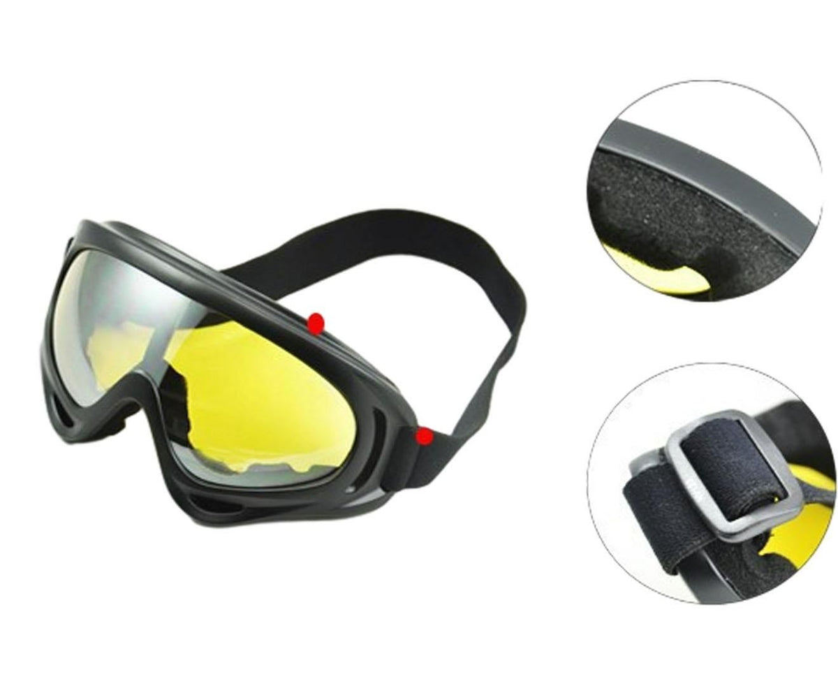 1 Pair of Ski Goggles Skiing Glasses Snow Goggles Men Women-Yellow