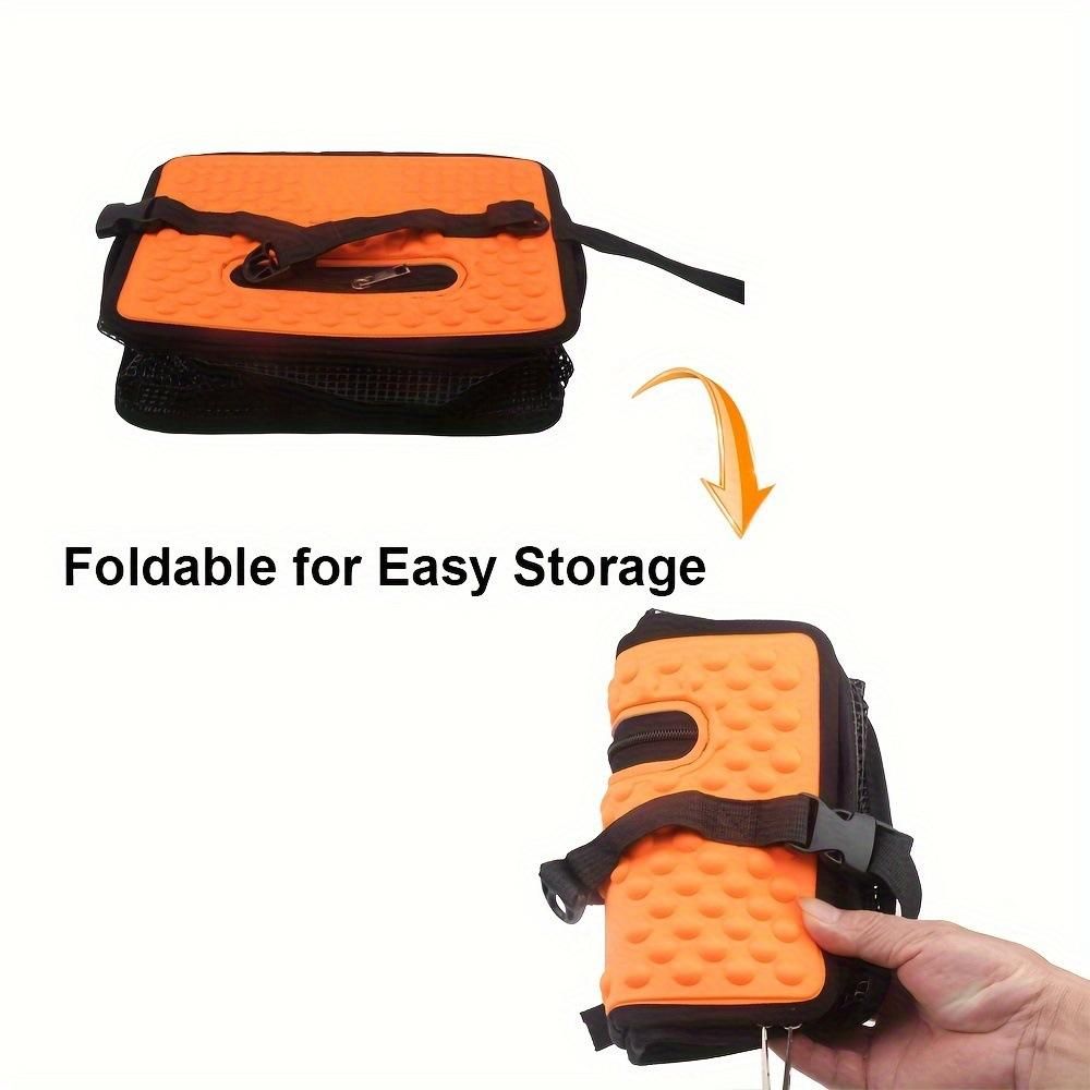 Floating Fish Keeper Net Bag Portable Quick Dry Mesh Storage for Sea and Rock Fishing-Orange S