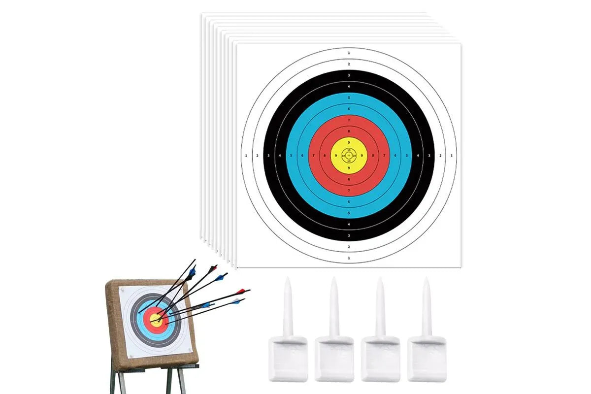 30Pcs Archery Targets Paper 10 Ring Bow Arrow Targets Face