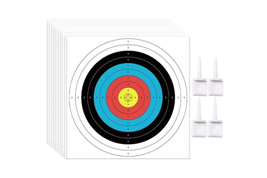 30Pcs Archery Targets Paper 10 Ring Bow Arrow Targets Face