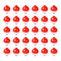 30 Pcs 1.25 Inch Red White Ball Floats Fishing Bobbers