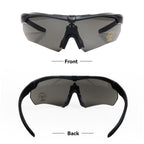 Outdoor Cycling Windproof Glasses, Black-Gray PC Frame Set(dark grey,Black frame pc set)