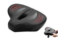 Noseless Bike Seat Cushion for Men & Women Comfortable Saddle for Peloton Bikes Exercise Bikes Electric Bikes Cruiser Bikes - Black&Red