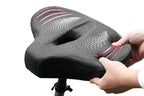 Noseless Bike Seat Cushion for Men & Women Comfortable Saddle for Peloton Bikes Exercise Bikes Electric Bikes Cruiser Bikes - Black&Red