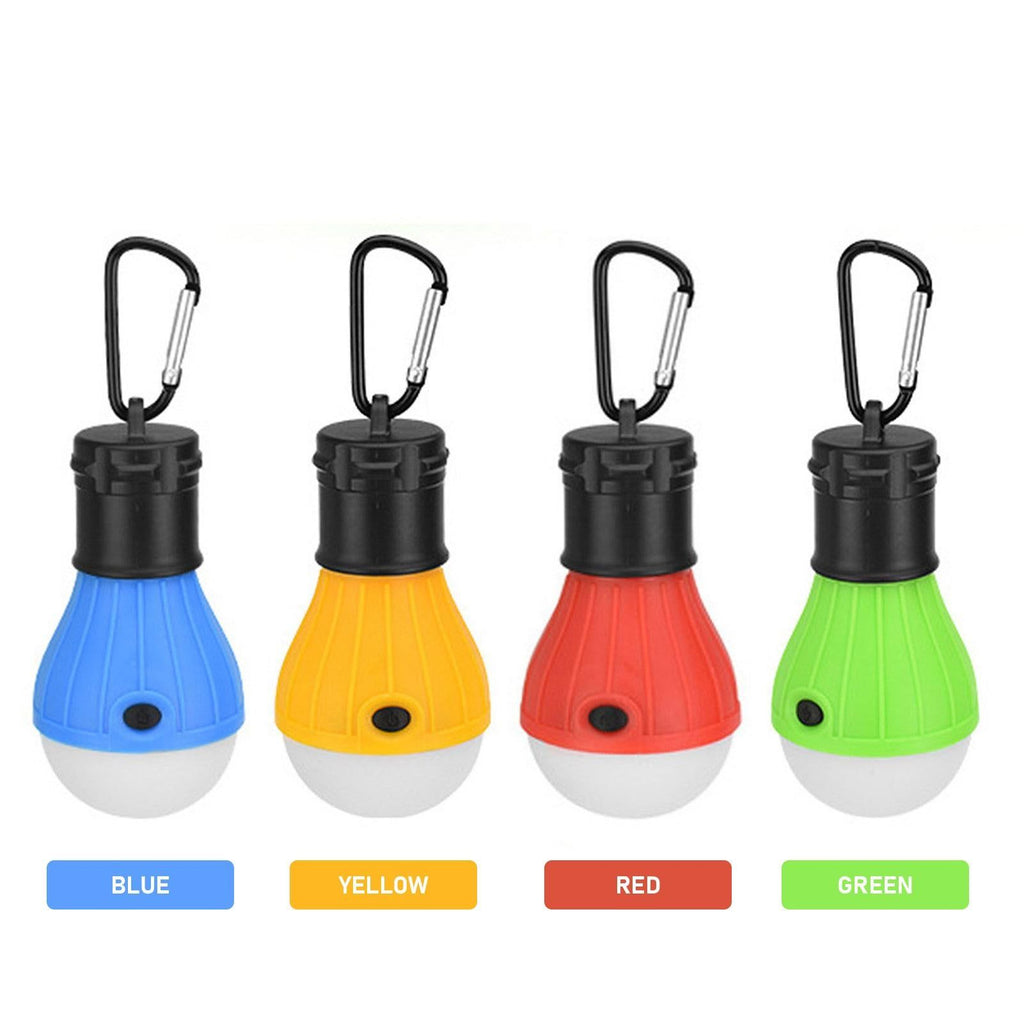 4pcs Portable LED Camping Tent Light Clip Hook Battery Powered Emergency Lamp for Hiking Fishing