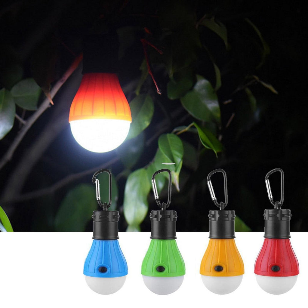 4pcs Portable LED Camping Tent Light Clip Hook Battery Powered Emergency Lamp for Hiking Fishing