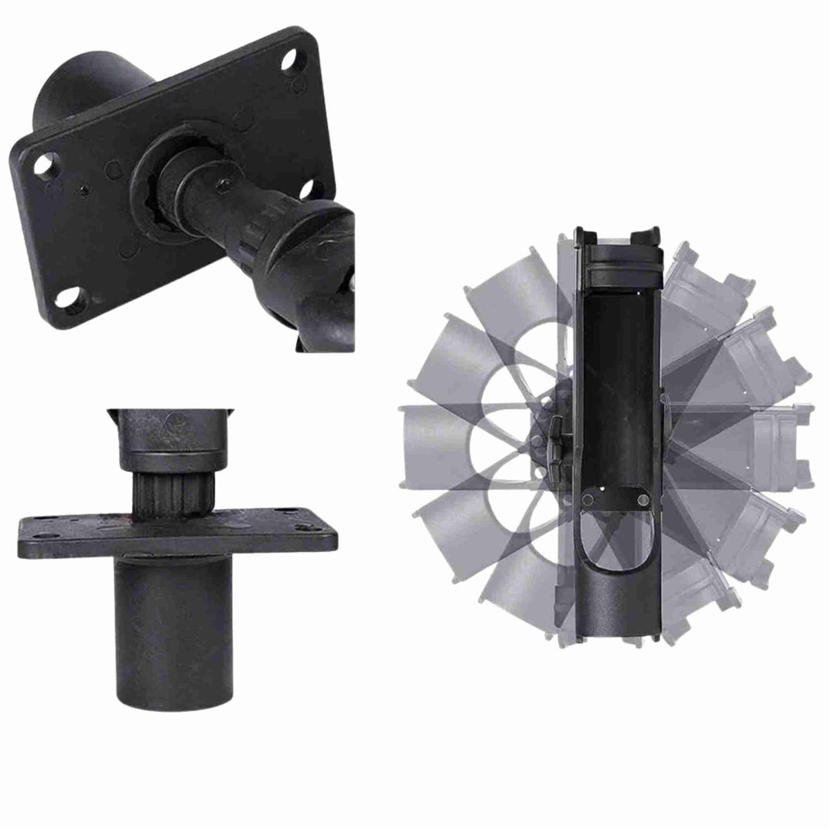 4pcs 360 Degree Fishing Rod Holder Rotatable Fishing Bracket Screws
