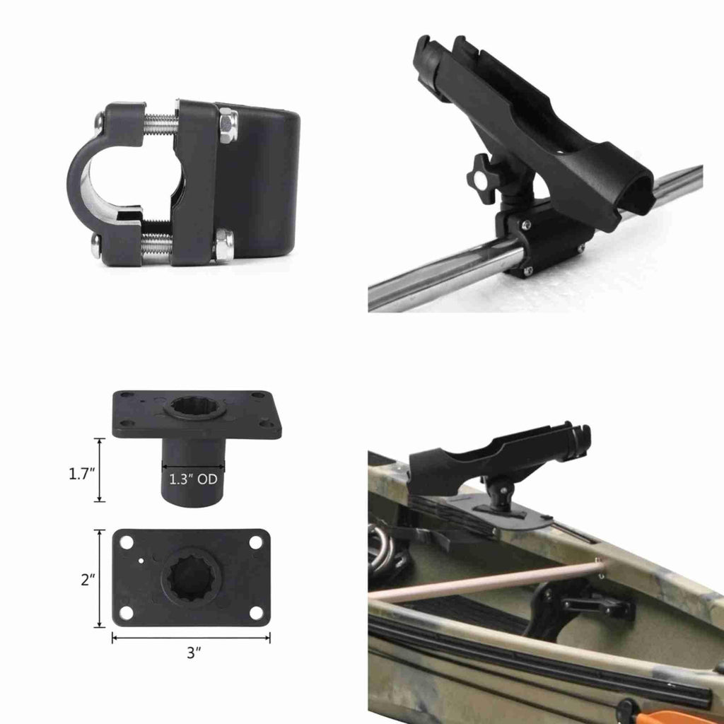 4pcs 360 Degree Fishing Rod Holder Rotatable Fishing Bracket Screws