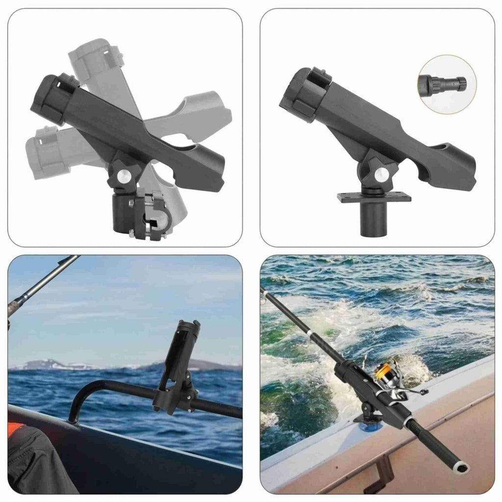 4pcs 360 Degree Fishing Rod Holder Rotatable Fishing Bracket Screws
