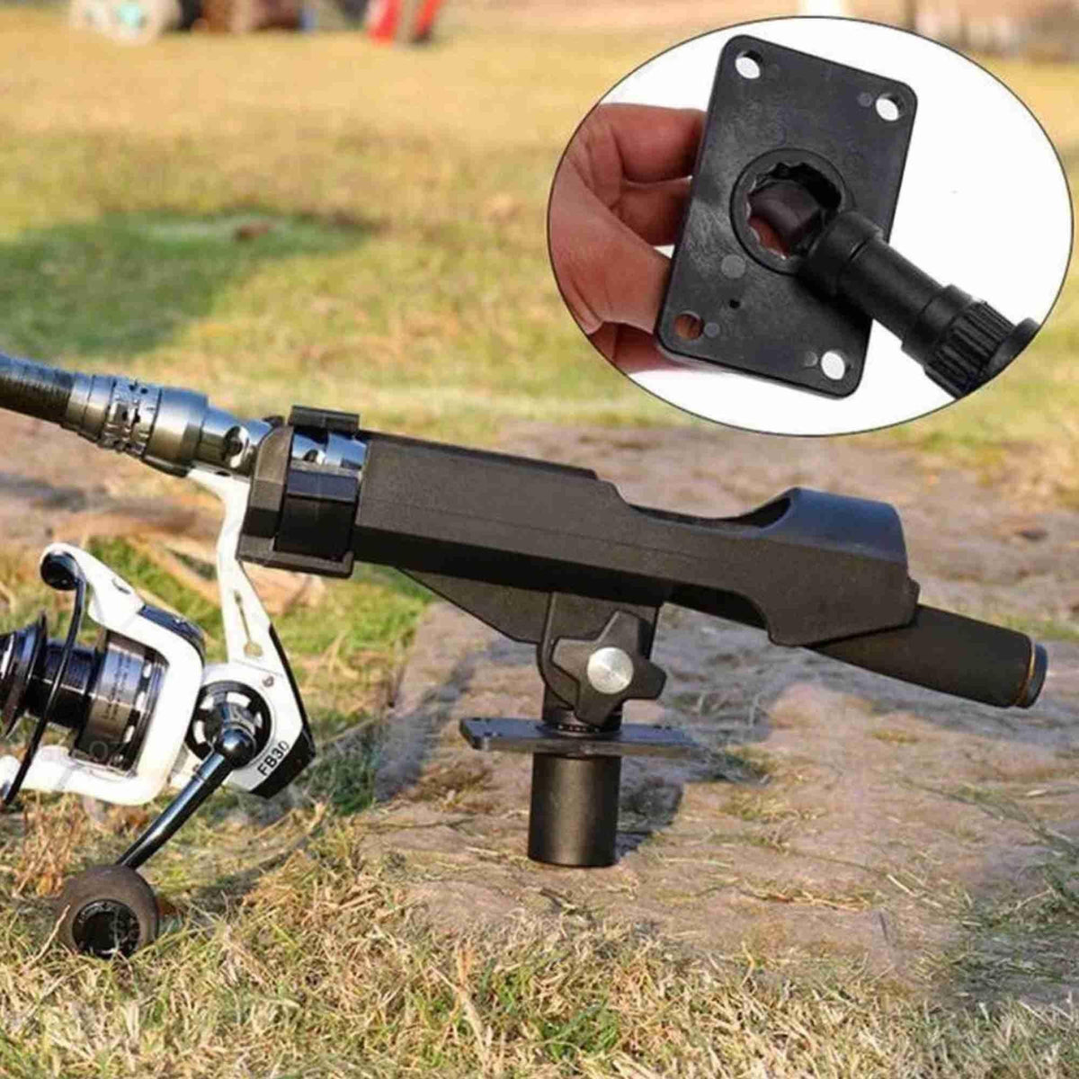 4pcs 360 Degree Fishing Rod Holder Rotatable Fishing Bracket Screws