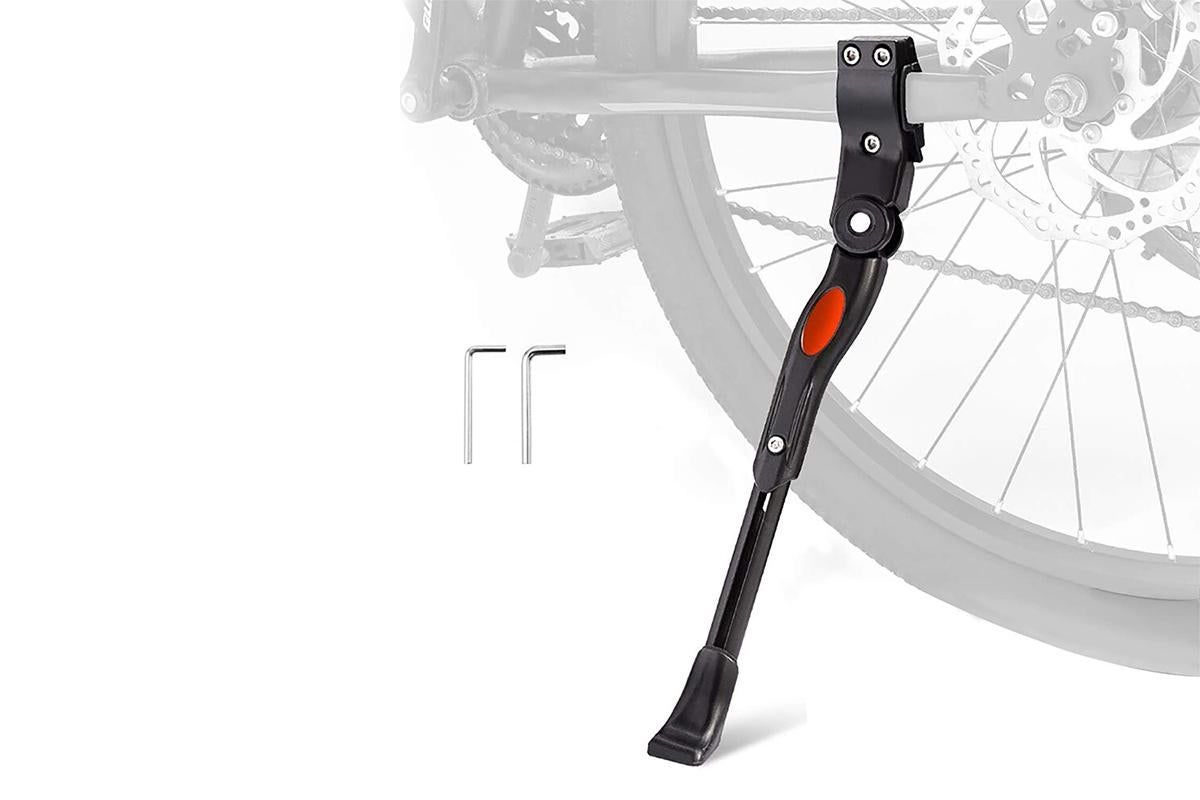Adjustable Rear Bike Kick Stand Bicycle Mountain Bike Stand Kickstand Bicycle Road Mountain Cycling Rear Mount Side Stand Adjustable Alloy Replacement Kickstand for Mountain Bike
