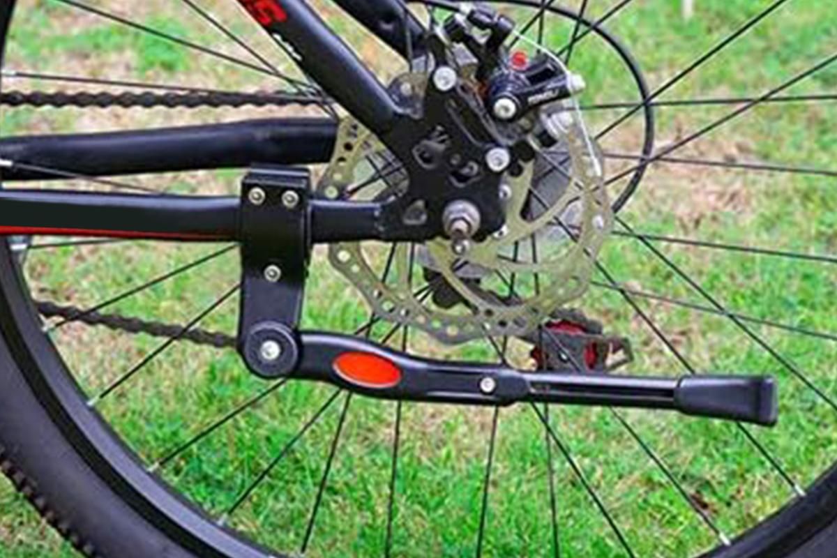 Adjustable Rear Bike Kick Stand Bicycle Mountain Bike Stand Kickstand Bicycle Road Mountain Cycling Rear Mount Side Stand Adjustable Alloy Replacement Kickstand for Mountain Bike