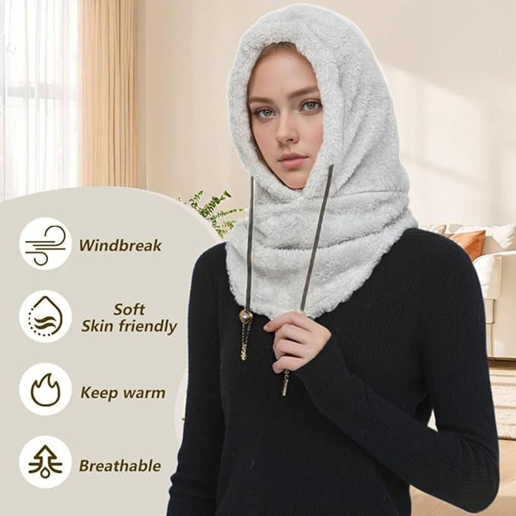 Ski Mask Winter Windproof Warm Uni Fleece Lined Face Cover Scarf (Green)