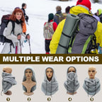 Ski Mask Winter Windproof Warm Uni Fleece Lined Face Cover Scarf (Green)