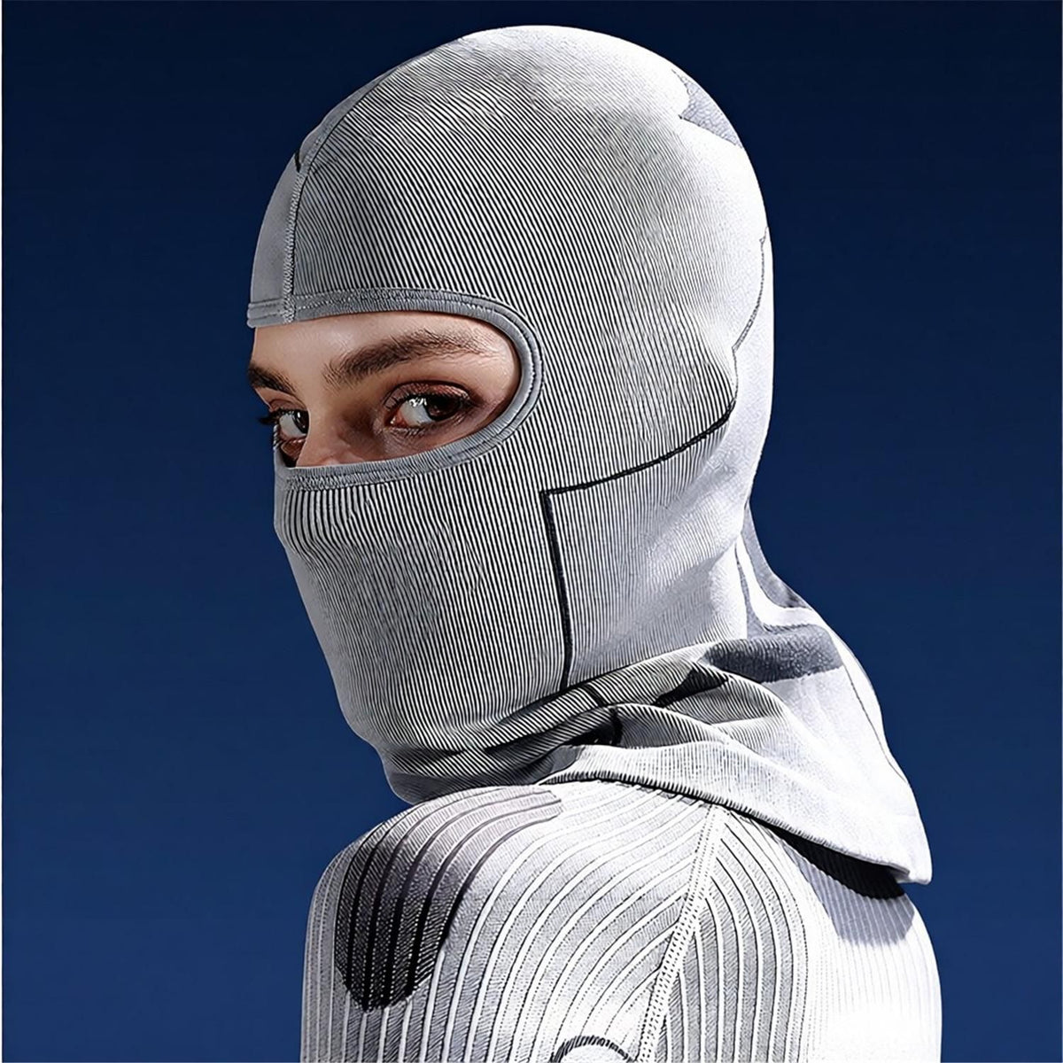 Ski Mask Winter Warm Head Cover for Men Cold Weather Motorcycle (Black)