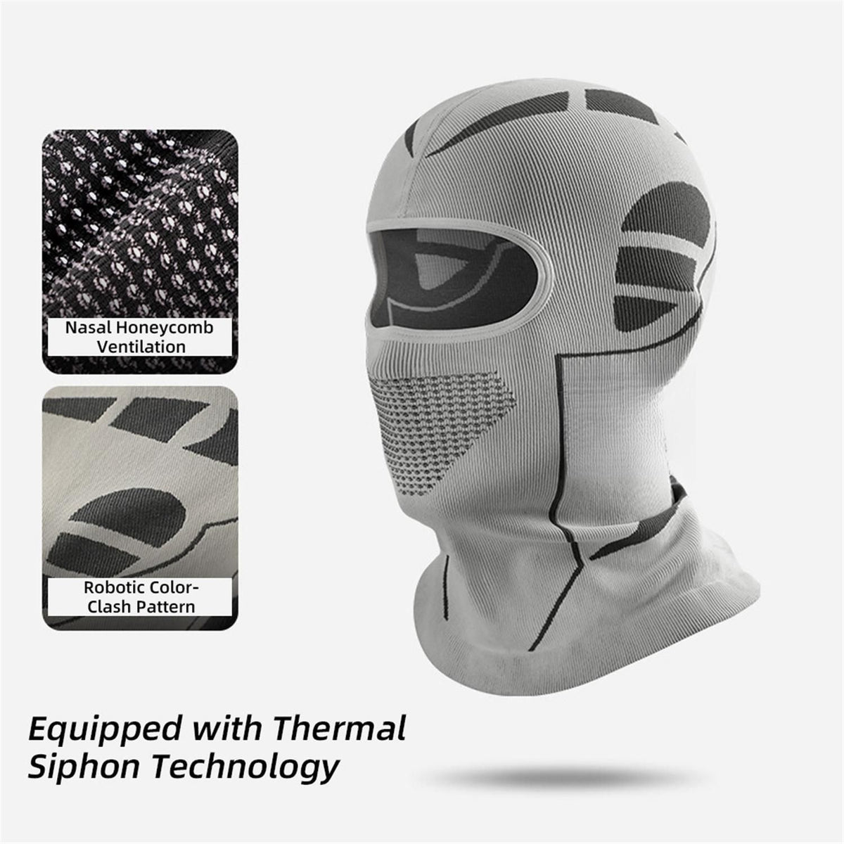 Ski Mask Winter Warm Head Cover for Men Cold Weather Motorcycle (Black)