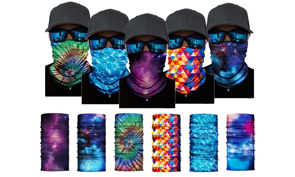 Cycling Mask Neck Tube Warmer Reusable Windproof Scarf UV Resistance Outdoor Sports Washable Face Neck Mask Cover(Blue)